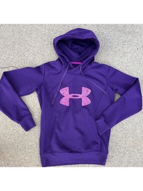 Under Armour Purple Hoodie with Pink Logo